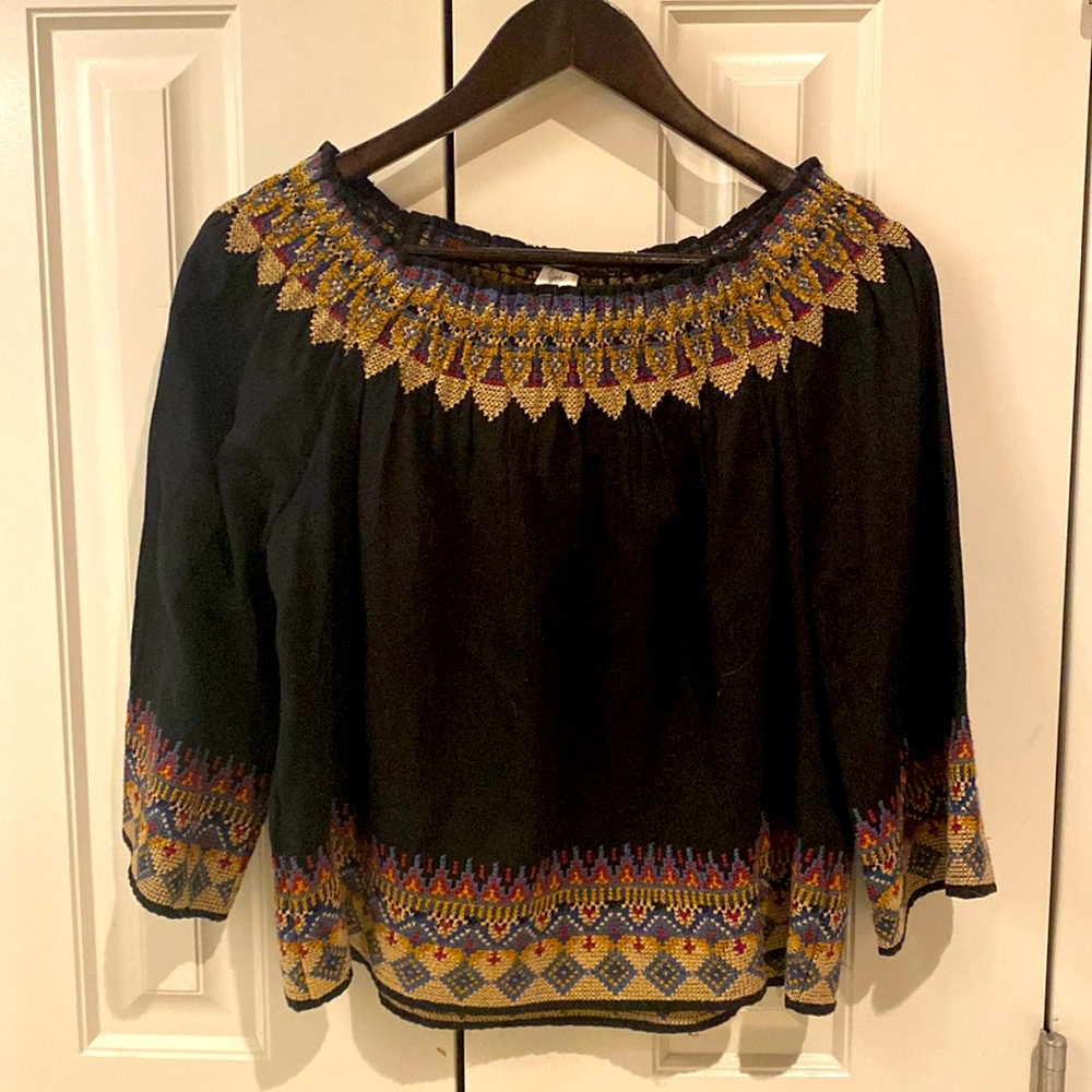 Embroidered cotton Joie blouse, size XS